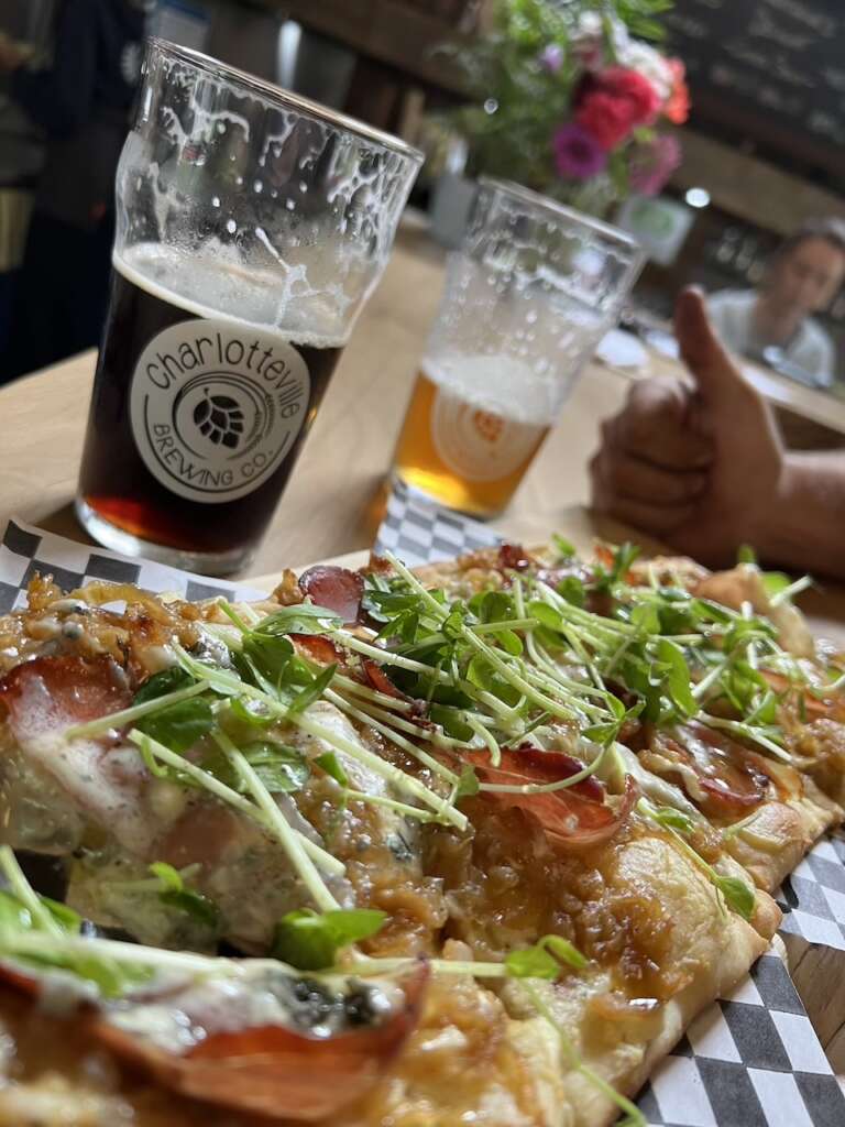 flatbread and beer